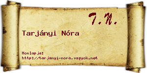 Tarjányi Nóra névjegykártya