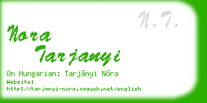 nora tarjanyi business card